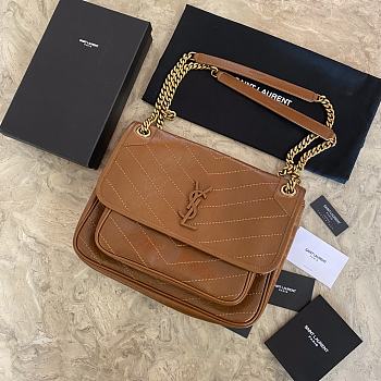 YSL NIki bag in Brown 28cm medium