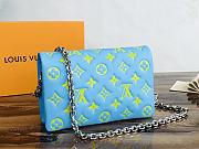 LV Pochette Coussin Bag Blue 20cm - 3