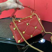 Valentino Garavani Roman Stud Red Bag 25cm - 4