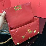 Valentino Garavani Roman Stud Red Bag 25cm - 3