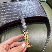 YSL LE 5 À 7 HOBO BAG IN CROCODILE-EMBOSSED SHINY LEATHER - 5