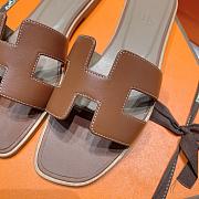 Hermes Slippers Brown - 4