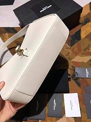 YSL LE 5 À 7 HOBO BAG IN WHITE SMOOTH LEATHER - 4