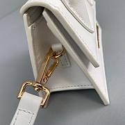 Jacquemus mini tote bag white leather 12cm - 3