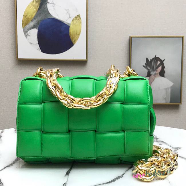 Bottega Veneta The Chain Cassette Green Bag - 1