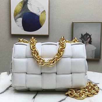 Bottega Veneta The Chain Cassette White Bag