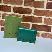 Gucci Diana card case wallet in green leather - 2