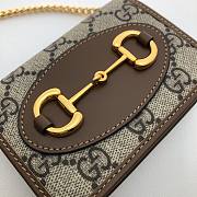 Gucci 1955 Horsebit GG Supreme Wallet With Chain - 6