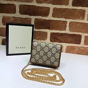 Gucci 1955 Horsebit GG Supreme Wallet With Chain - 4