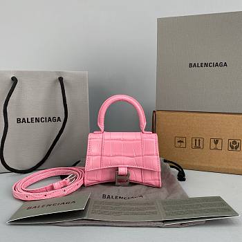 Balenciaga Hourglass Mini Pink Bag