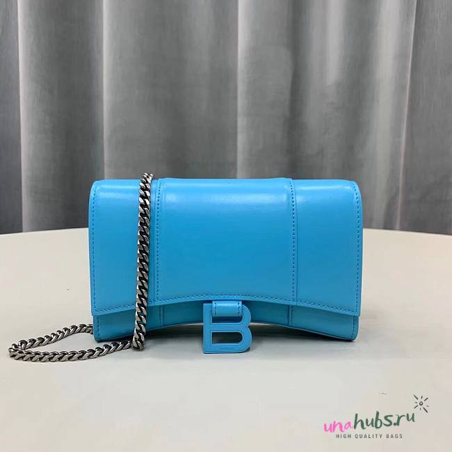 Balenciaga shoulder bag blue leather 19cm - 1