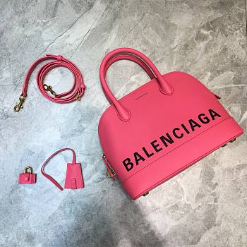 Balenciaga Ville Top Handle Bag Pink/ Black
