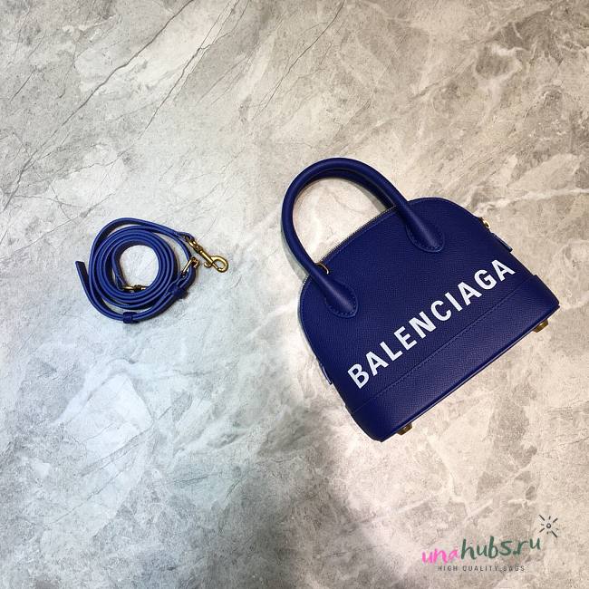 Balenciaga Ville Top Handle Mini Bag Blue/ White - 1