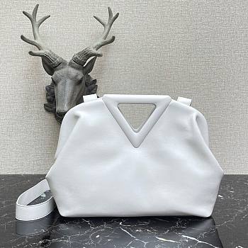 Bottega Veneta top handle bag in white