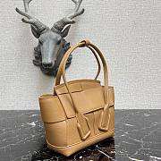 Bottega Veneta Mini intreccio leather top handle bag almond - 6