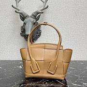 Bottega Veneta Mini intreccio leather top handle bag almond - 4