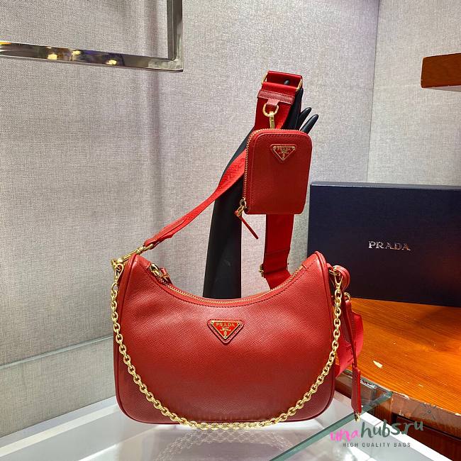 Prada Re-Edition 2005 Saffiano red leather bag 1BH204 - 1