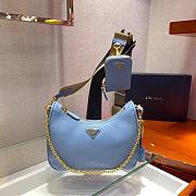 Prada Re-Edition 2005 Saffiano blue leather bag 1BH204 - 1