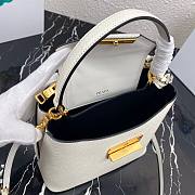 Prada Saffiano Top Handle Bag White 1BN012 - 5