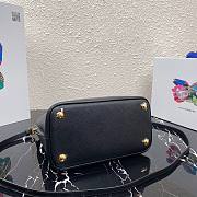 Prada Saffiano Top Handle Bag Black 1BN012 - 3