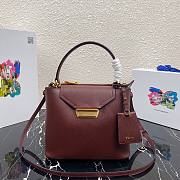 Prada Saffiano Top Handle Bag Red 1BN012 - 1