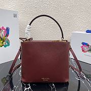 Prada Saffiano Top Handle Bag Red 1BN012 - 4