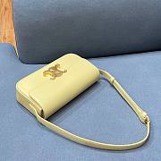 Celine Triomphe Shoulder Bag Shiny Calfskin Yellow - 3