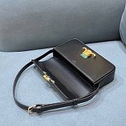 Celine Triomphe Shoulder Bag Shiny Calfskin Black - 4