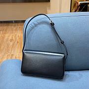 Celine Triomphe Shoulder Bag Shiny Calfskin Black - 3