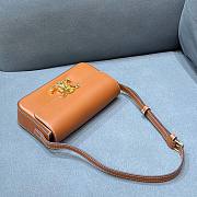 Celine Triomphe Shoulder Bag Shiny Calfskin Brown - 5