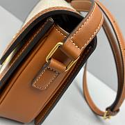 Celine Embroidery Calfskin Triiomphe Brown Bag - 4