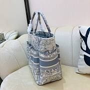 DIOR Book Tote Gray Design Embroidery 41cm - 6