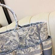 DIOR Book Tote Gray Design Embroidery 41cm - 2