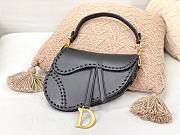 Dior Saddle Black Leather Bag  - 1