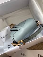 Dior Micro Saddle Mini Grained Leather in Blue - 3