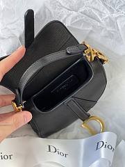 Dior Micro Saddle Mini Grained Leather in Black - 6