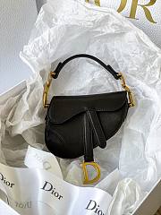 Dior Micro Saddle Mini Grained Leather in Black - 3