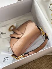 Dior Micro Saddle Mini Grained Leather in Beige - 3