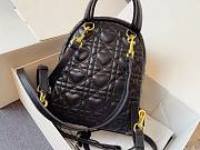 Dior Mini Dioramour Bright Black Lambskin Backpack - 5