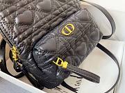 Dior Mini Dioramour Bright Black Lambskin Backpack - 2