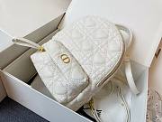 Dior Mini Dioramour White Lambskin Backpack - 5