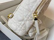 Dior Mini Dioramour White Lambskin Backpack - 3