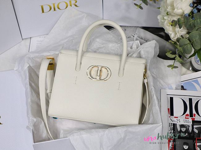 Dior Medium St Honoré Tote Bag in White M9321 - 1