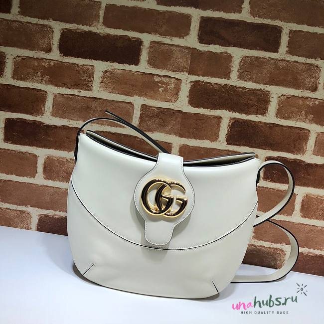 Gucci Arli Medium Calfskin Leather White Bag  - 1