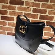 Gucci Arli Medium Calfskin Leather Black Bag - 5