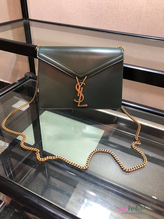 YSL Cassandra Monogram Bag in Box leather green - 1