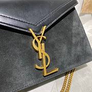 YSL Cassandra Monogram Bag in Box leather and Suede black - 5