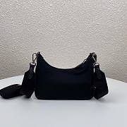 Prada Re-Edition 2005 Nylon Bag Black -Red 1BH204 - 3