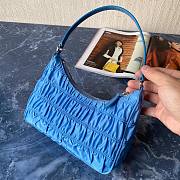 Prada Nylon And Saffiano Leather Mini Bag Blue 1NE204 - 5