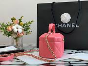 Chanel Lambskin Small Vanity Case AS2630 Pink  - 6